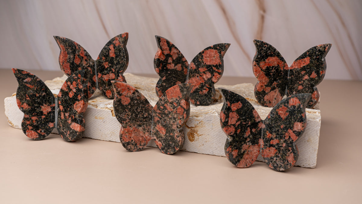 Unakite Butterfly Carving