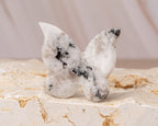 Rainbow Moonstone Butterfly Carving