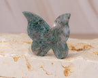 Moss Agate Butterfly Carving