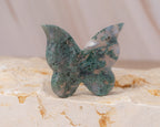 Moss Agate Butterfly Carving