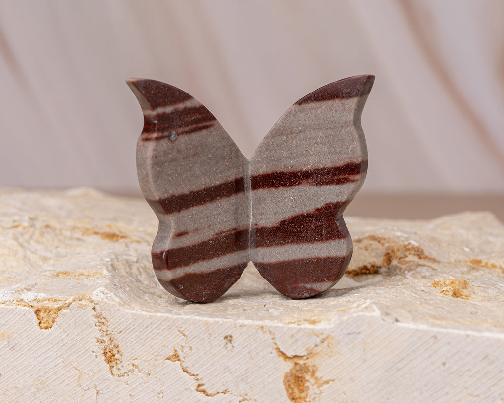 Narmada Stone Butterfly Carving