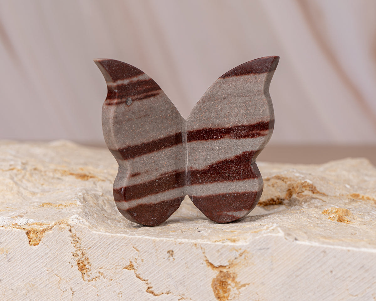 Narmada Stone Butterfly Carving