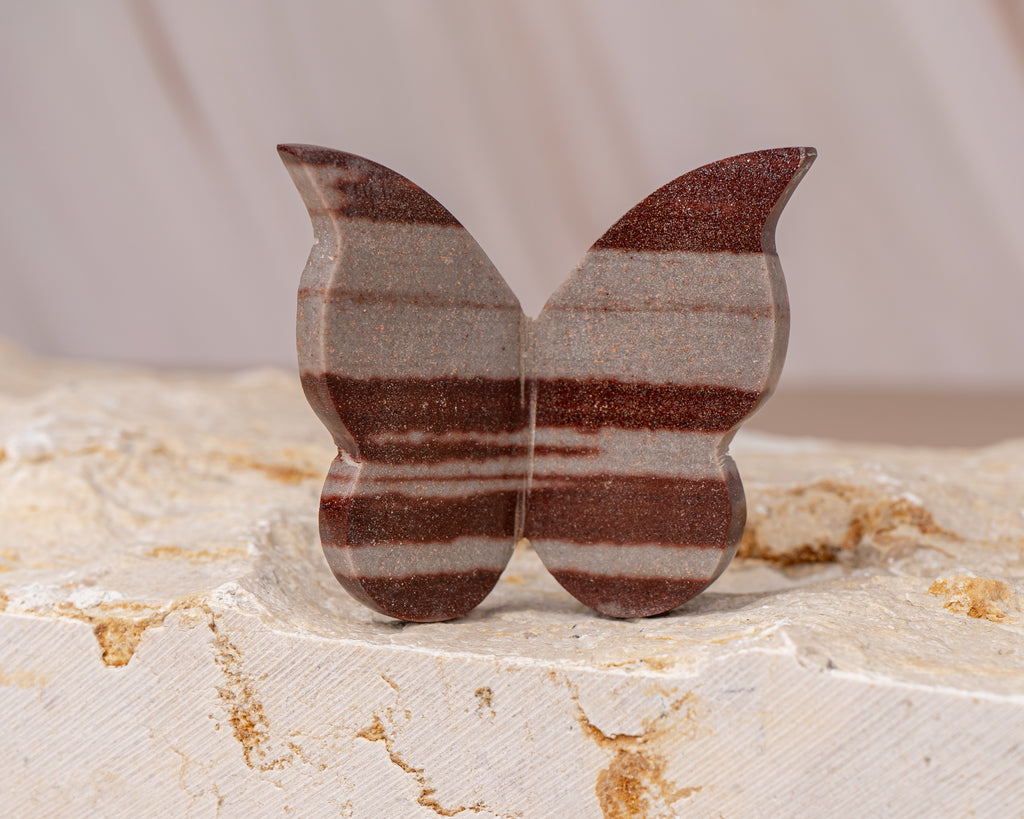 Narmada Stone Butterfly Carving