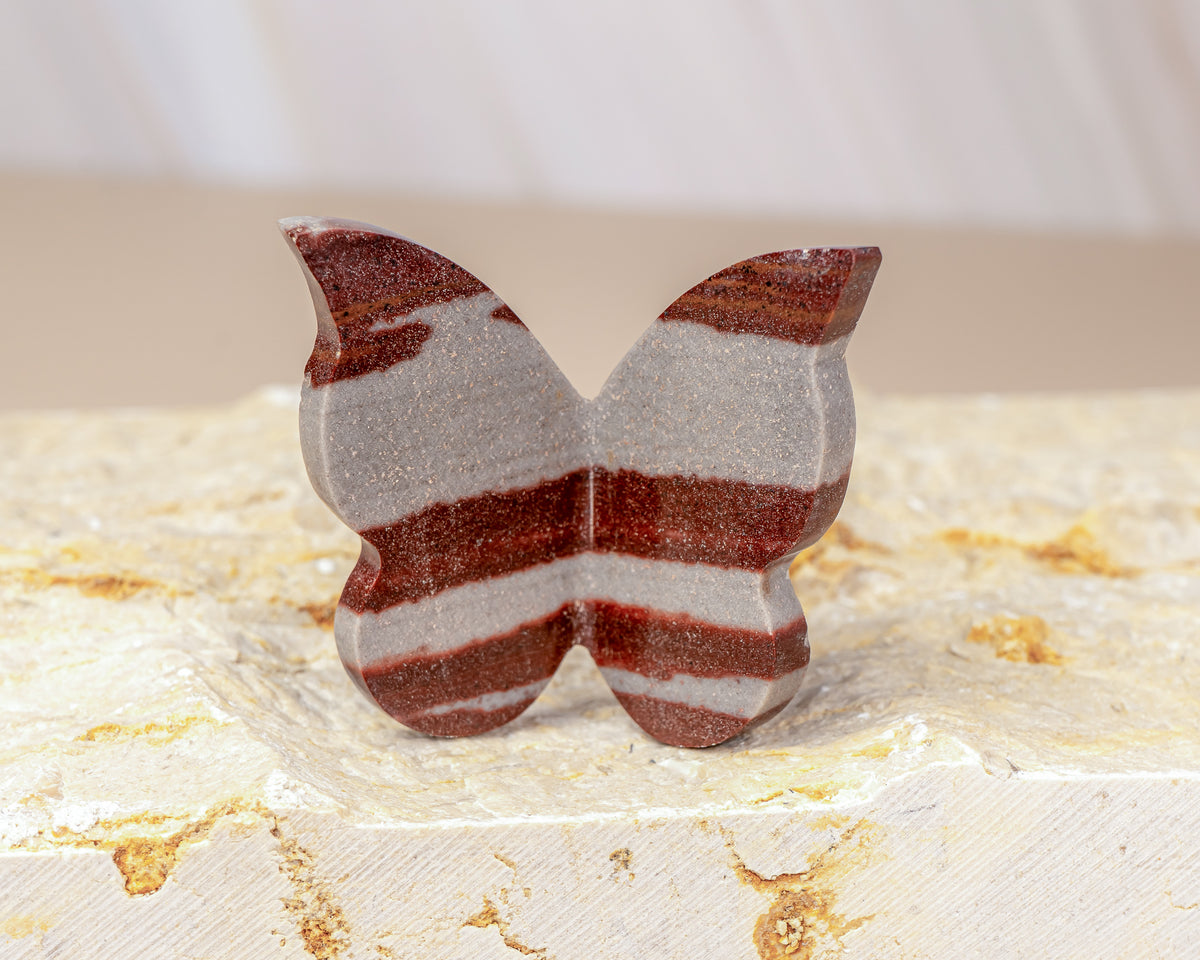 Narmada Stone Butterfly Carving