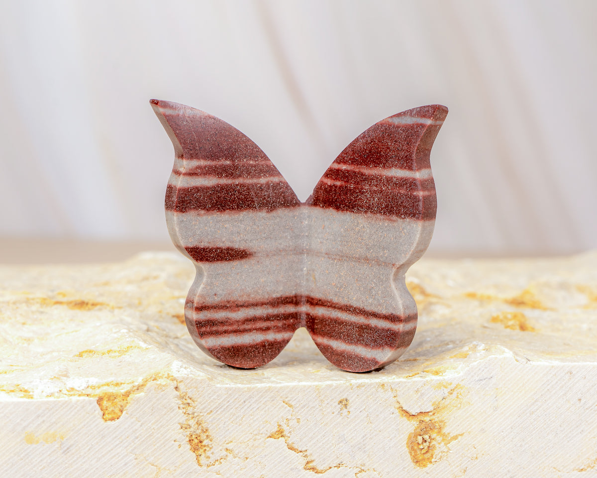 Narmada Stone Butterfly Carving