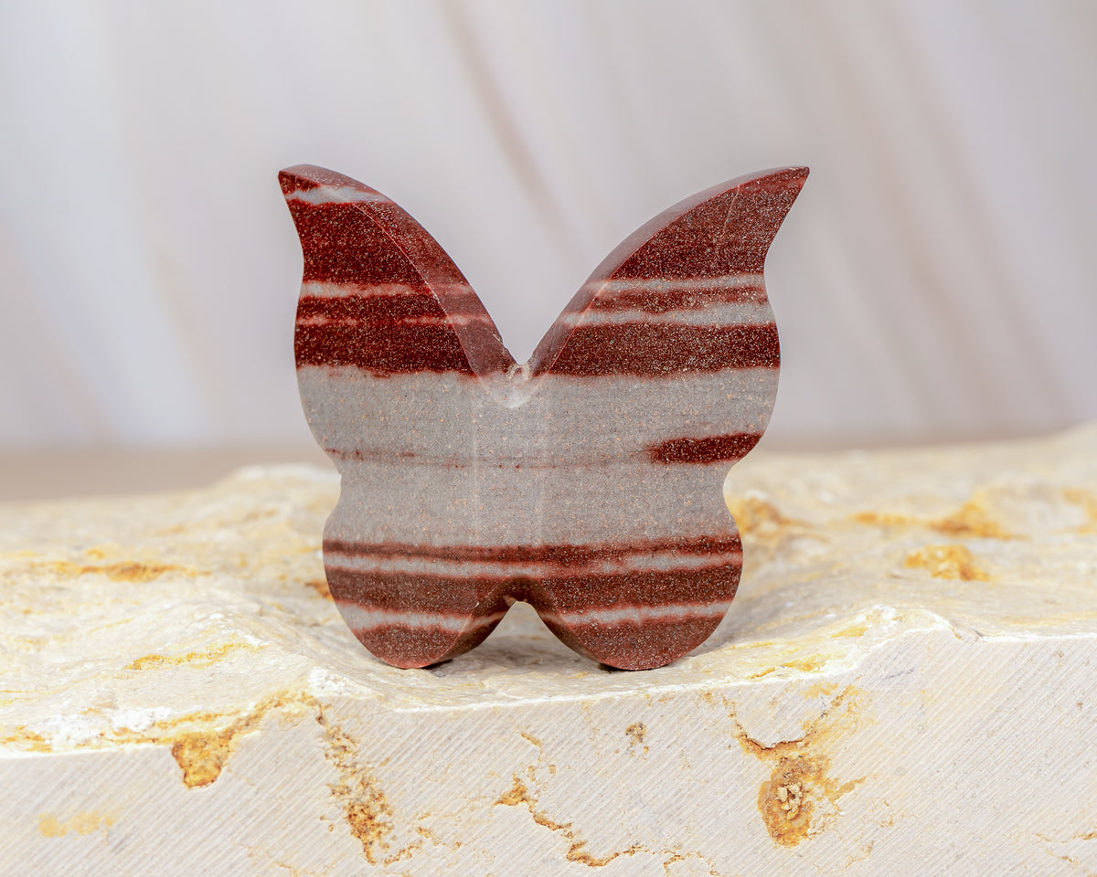 Narmada Stone Butterfly Carving