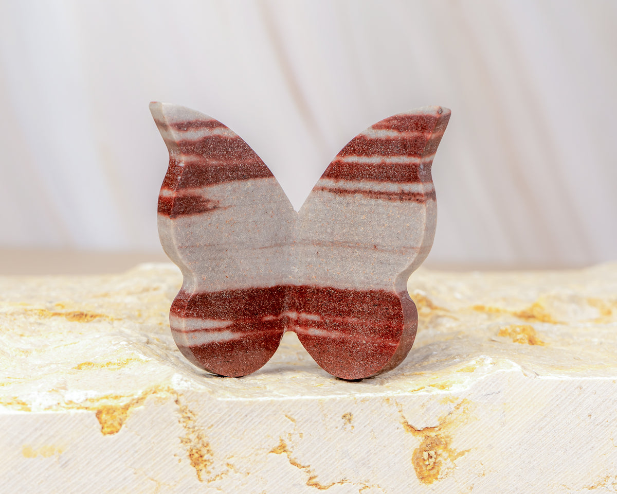 Narmada Stone Butterfly Carving