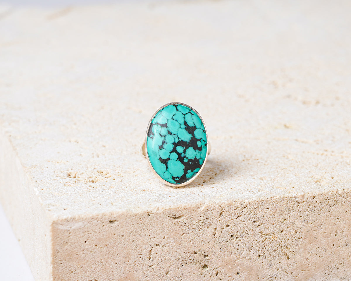 Green Turquoise Oval Ring