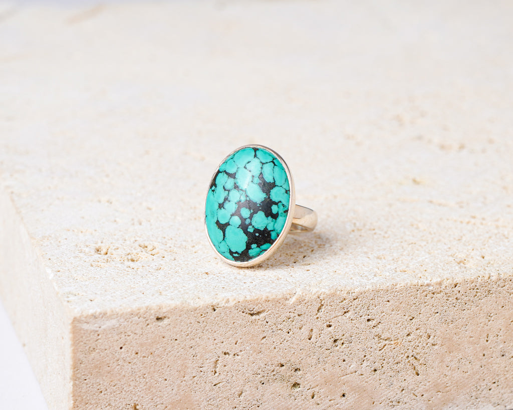 Green Turquoise Oval Ring