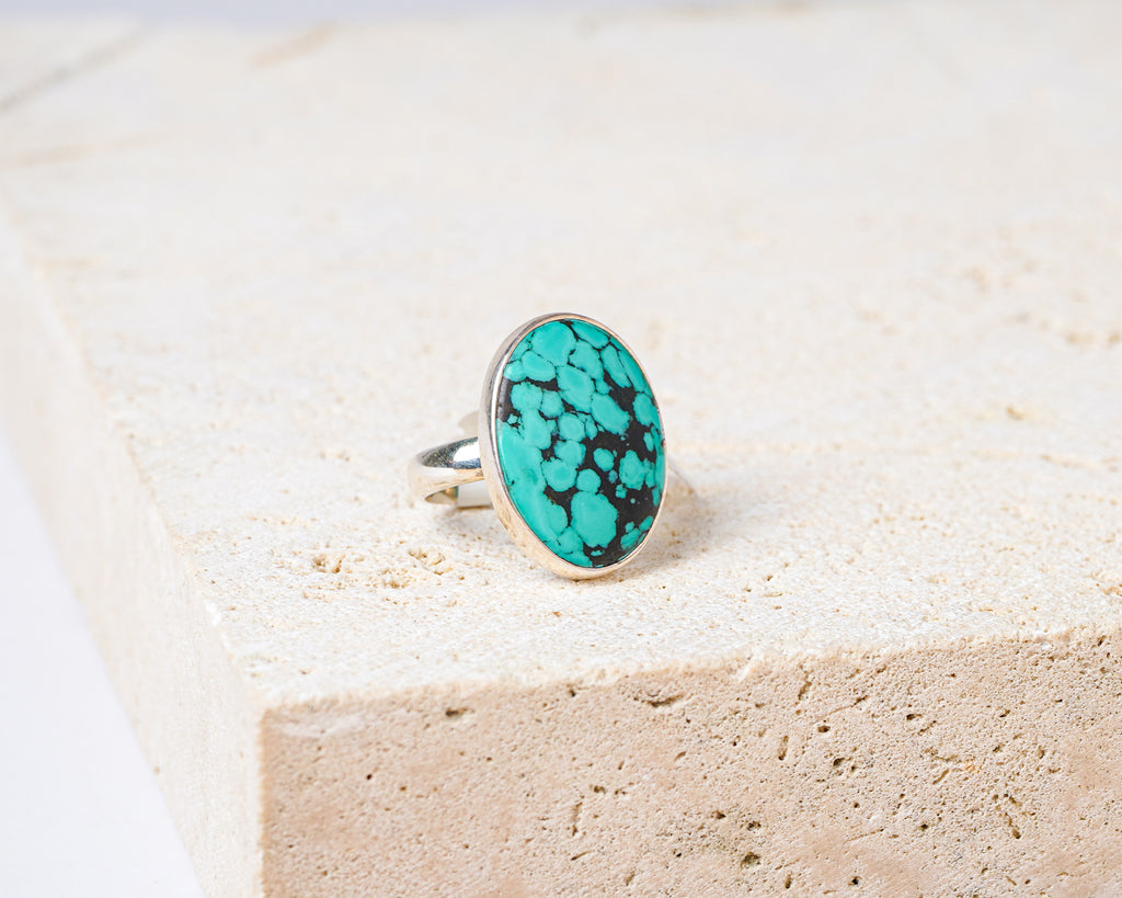 Green Turquoise Oval Ring