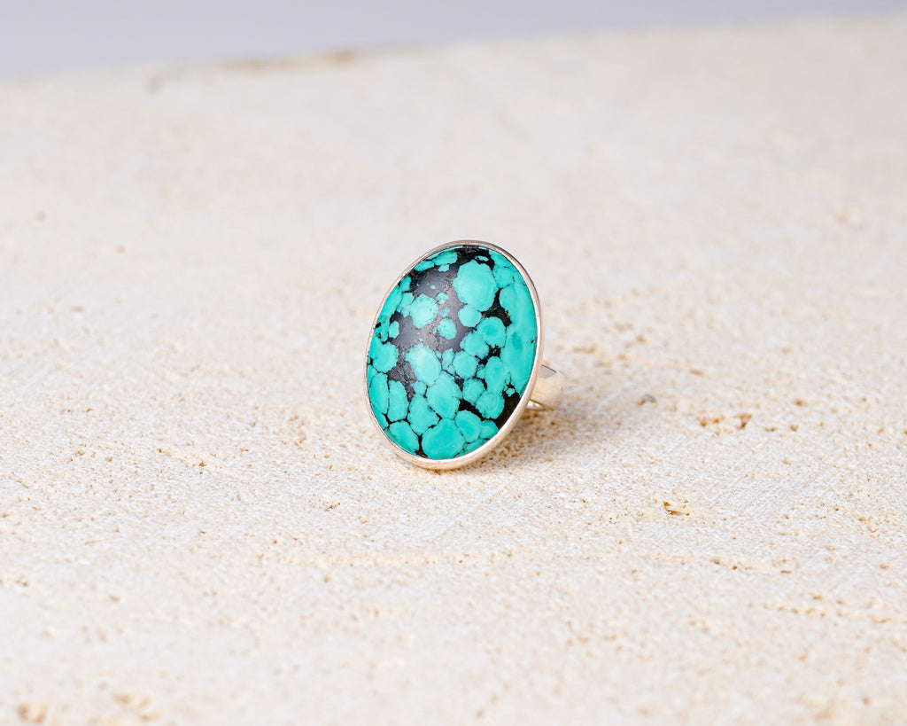 Green Turquoise Oval Ring