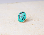 Green Turquoise Oval Ring