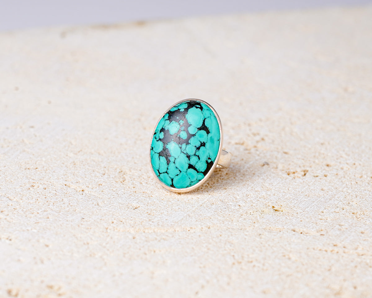 Green Turquoise Oval Ring