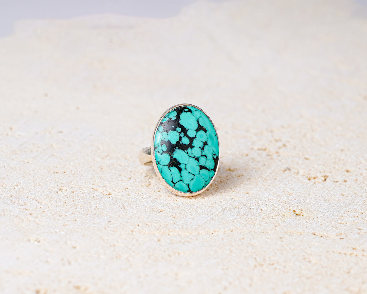 Green Turquoise Oval Ring