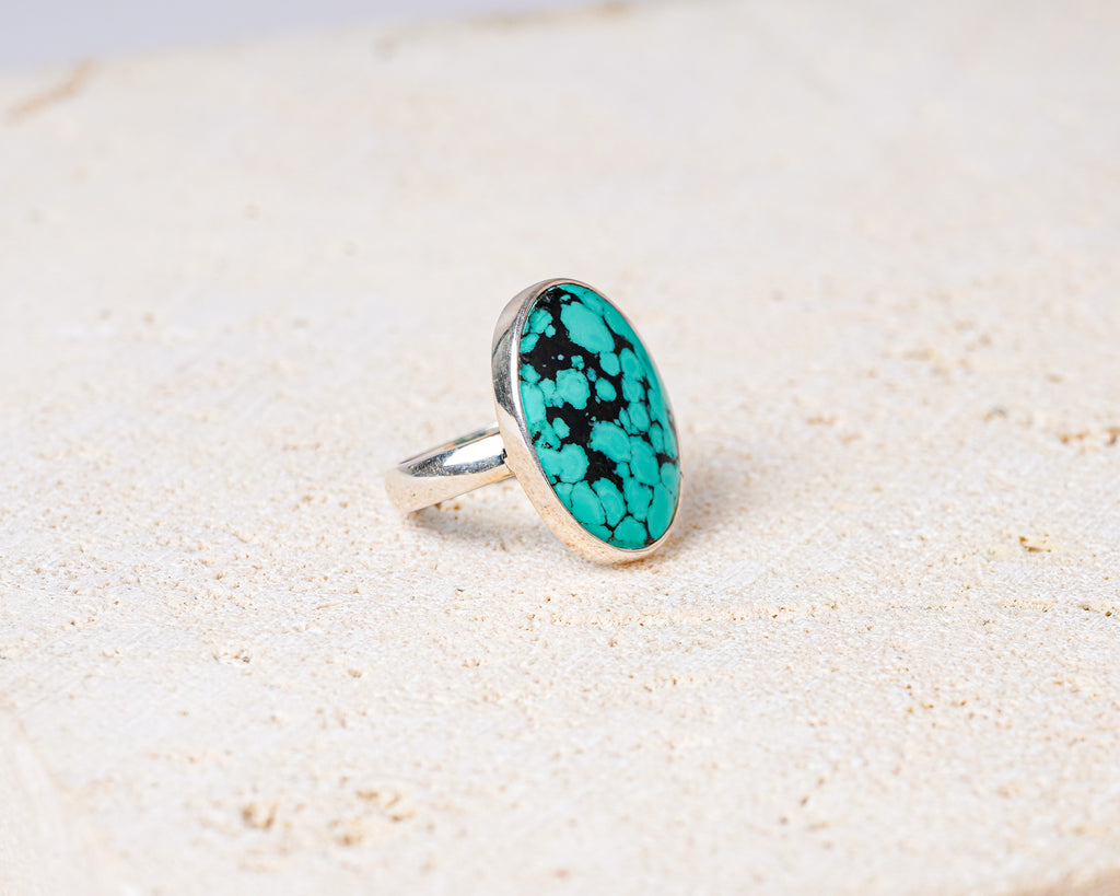 Green Turquoise Oval Ring