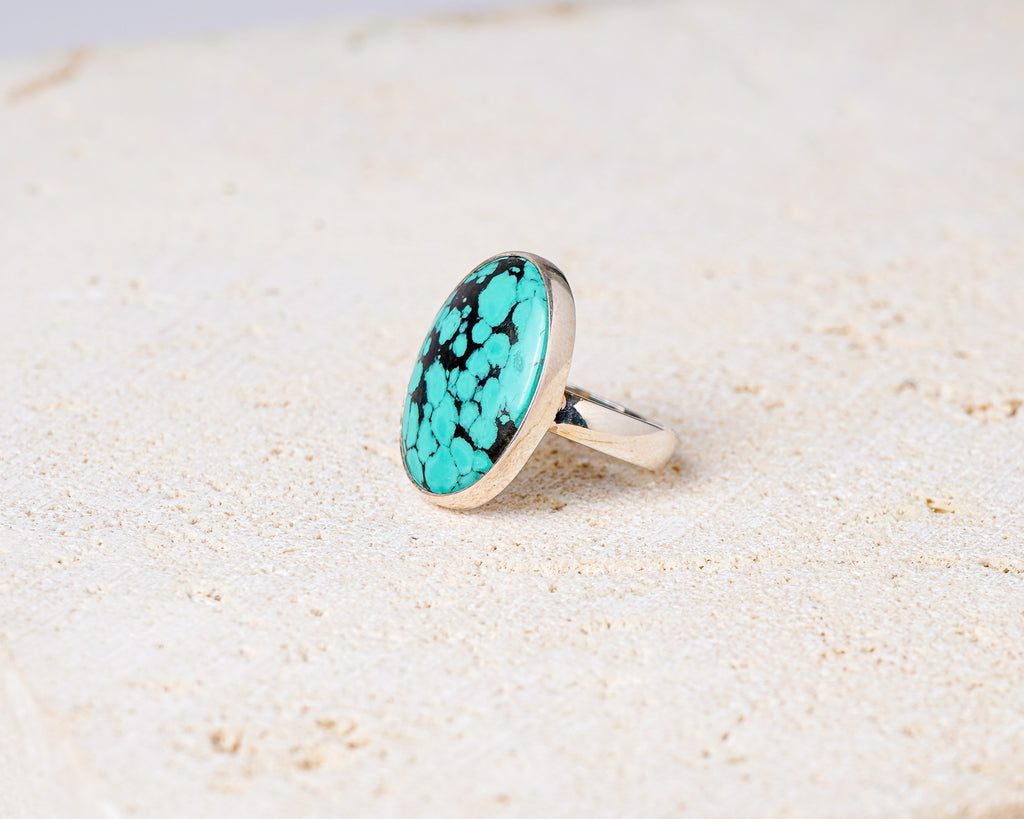Green Turquoise Oval Ring