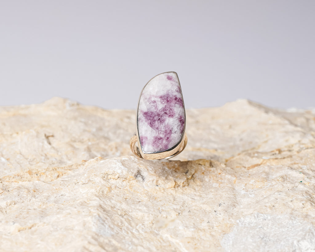 Lepidolite Statement Ring