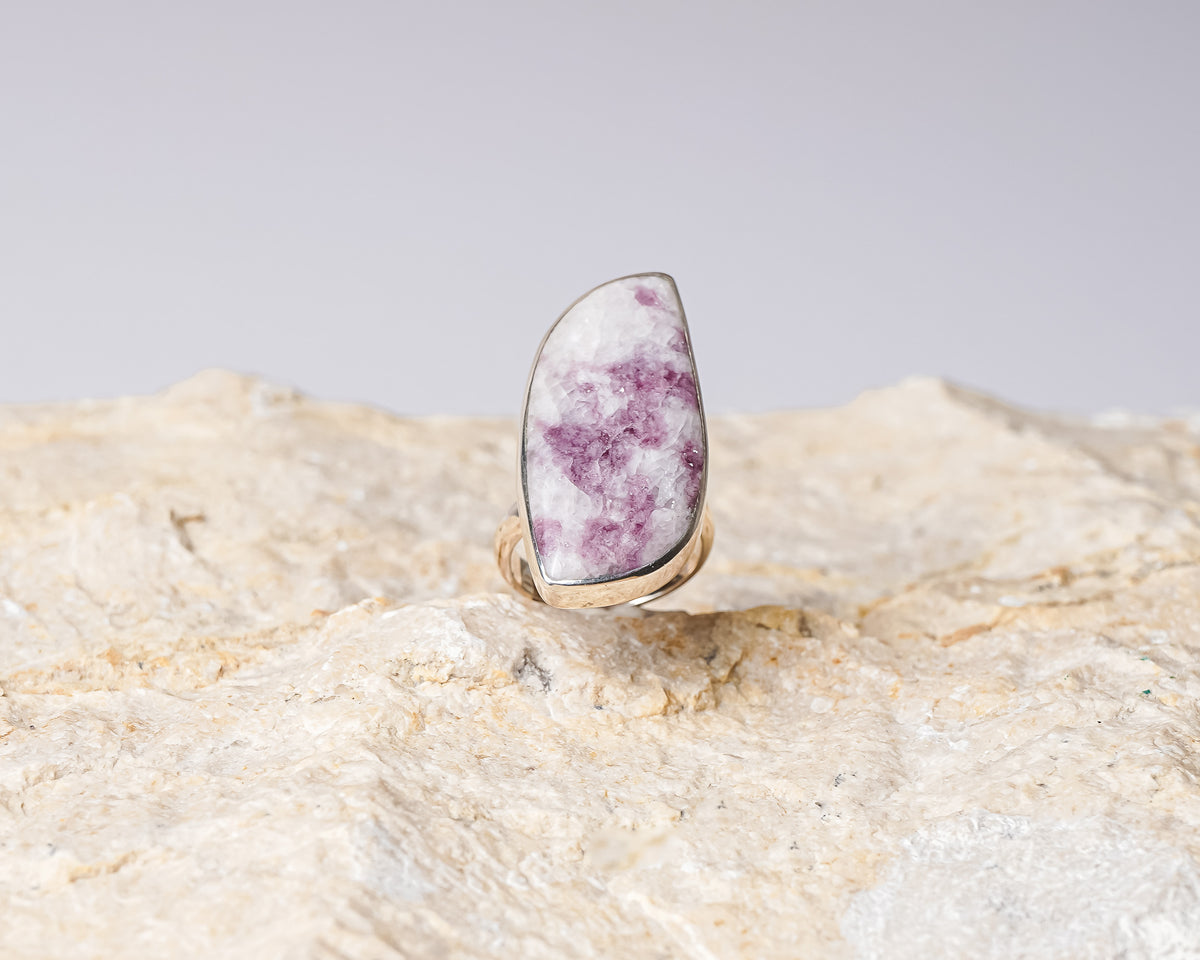 Lepidolite Statement Ring
