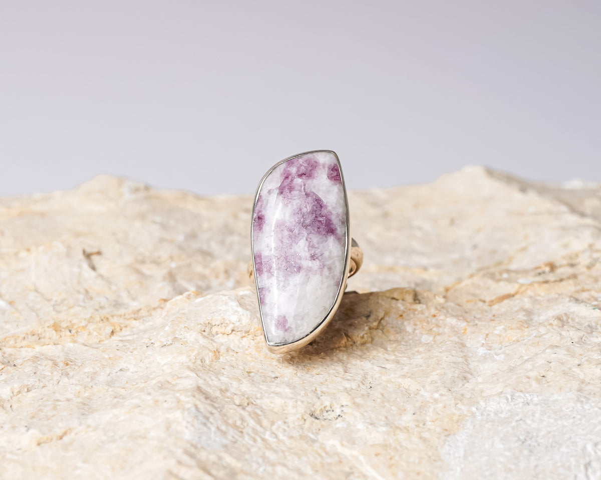 Lepidolite Statement Ring