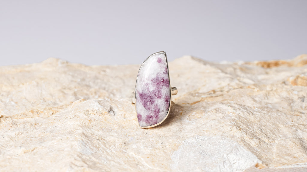 Lepidolite Statement Ring