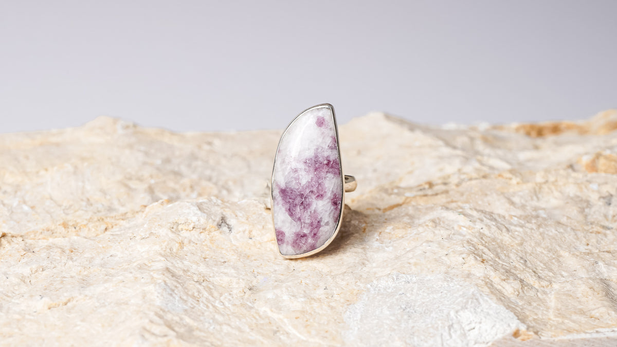 Lepidolite Statement Ring