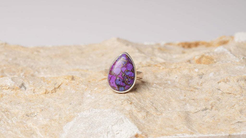 Purple Turquoise-Style Ring