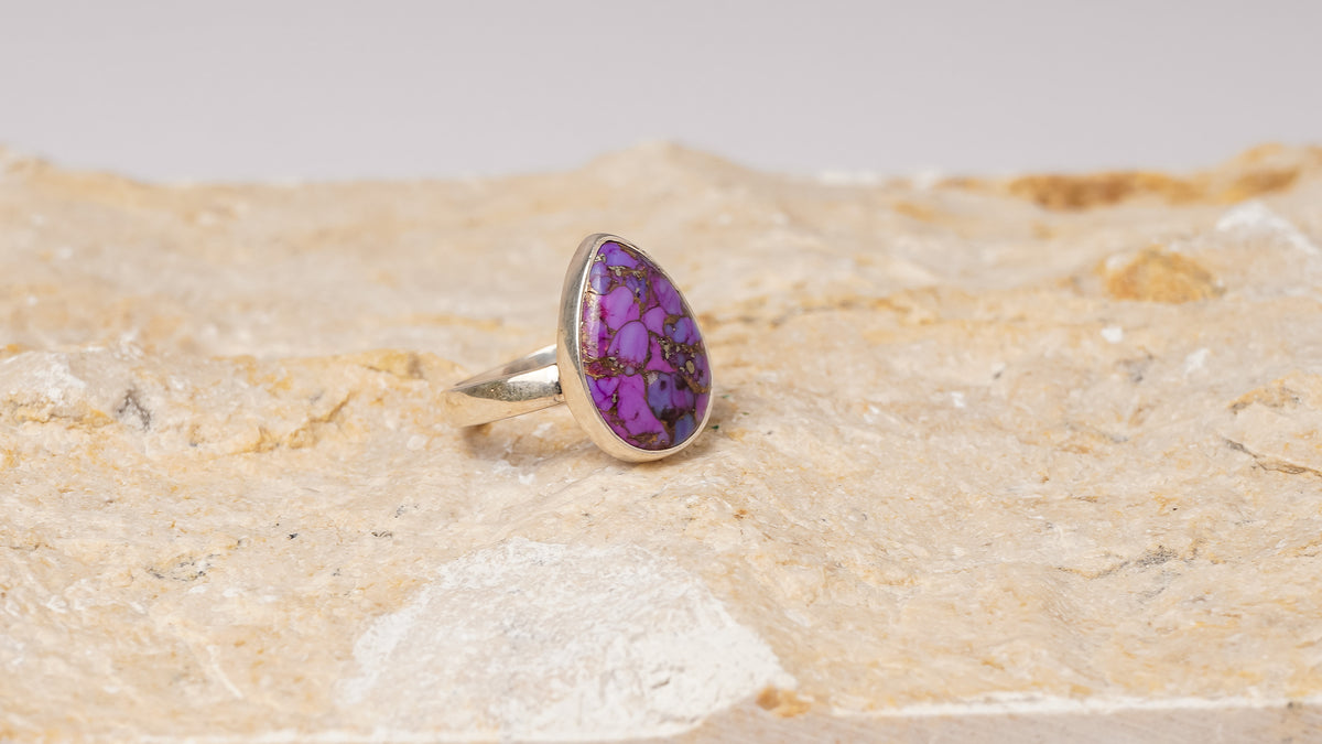 Purple Turquoise-Style Ring