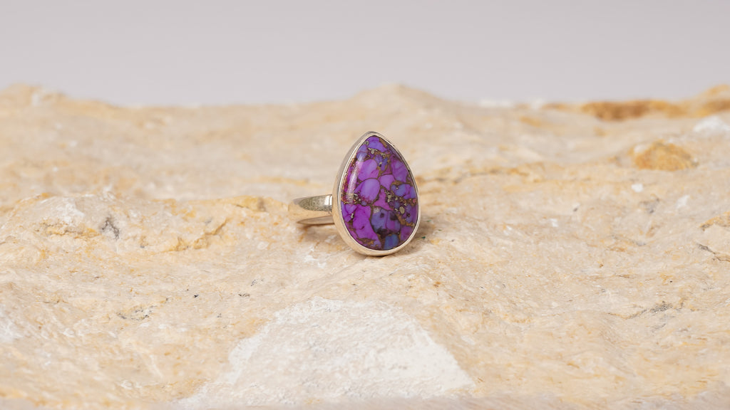 Purple Turquoise-Style Ring