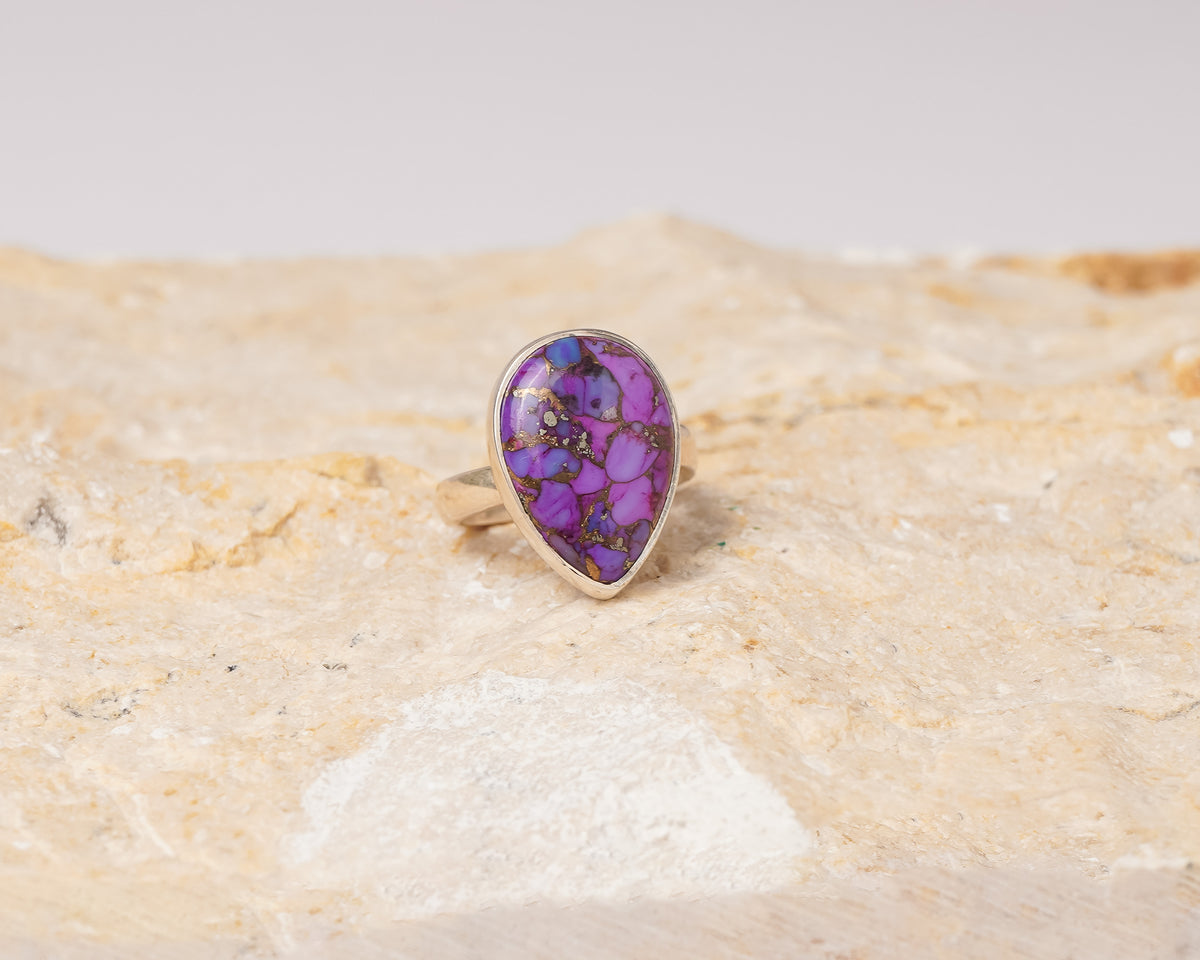 Purple Turquoise-Style Ring