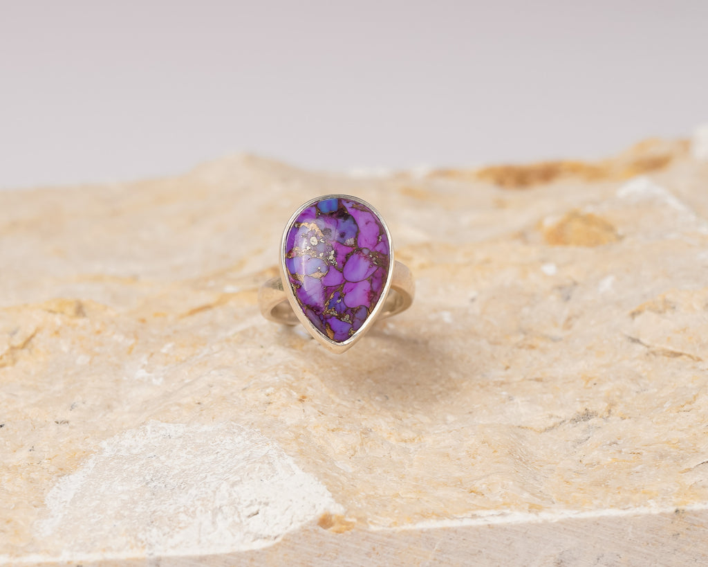 Purple Turquoise-Style Ring