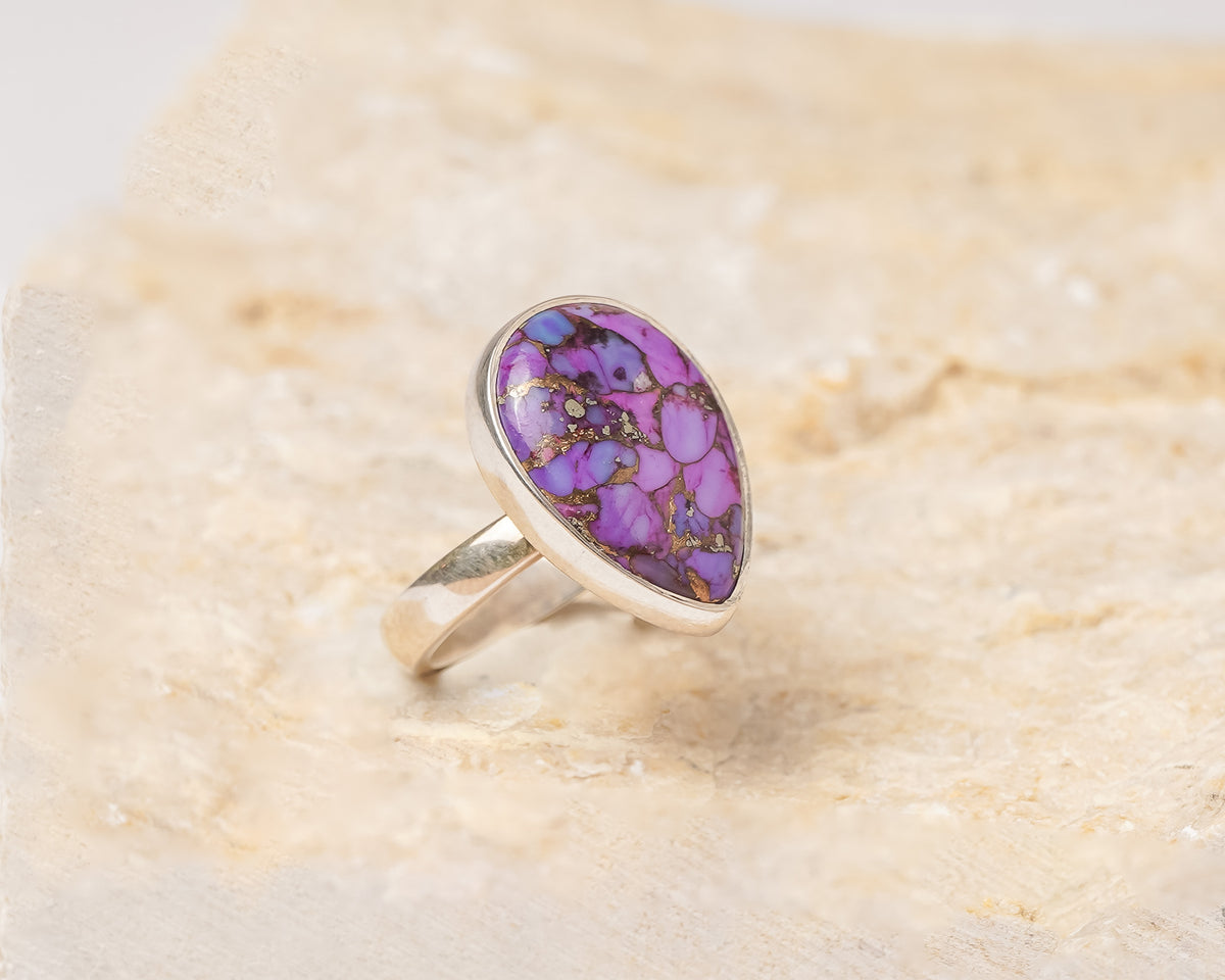 Purple Turquoise-Style Ring