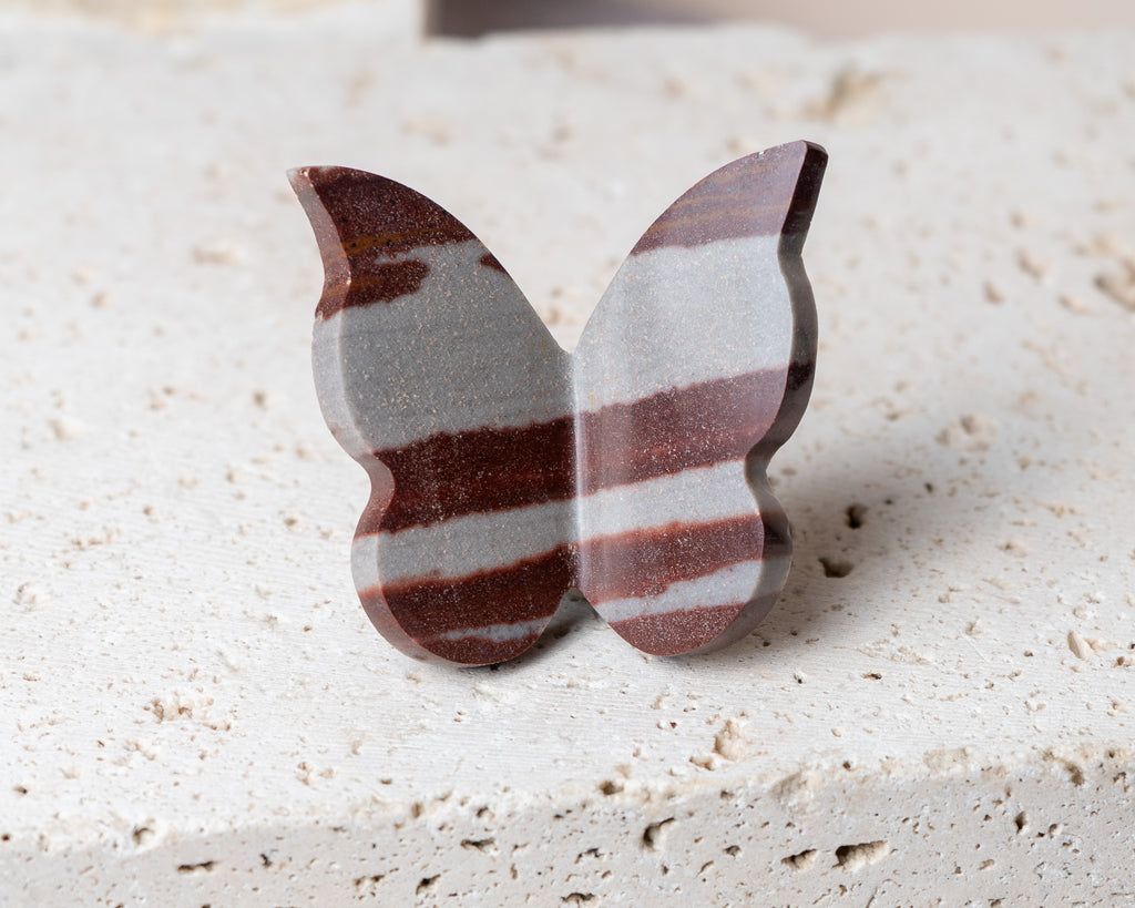 Narmada Stone Butterfly Carving
