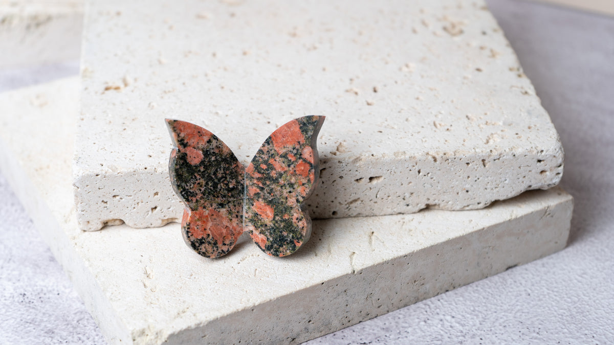 Unakite Butterfly Carving