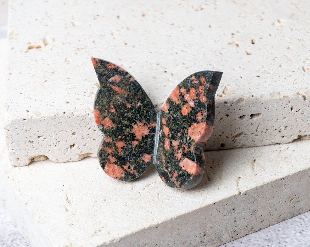 Unakite Butterfly Carving