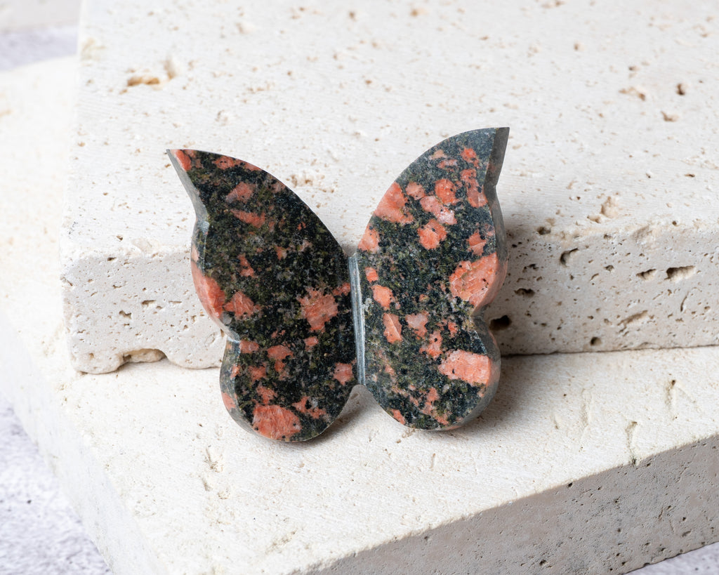 Unakite Butterfly Carving