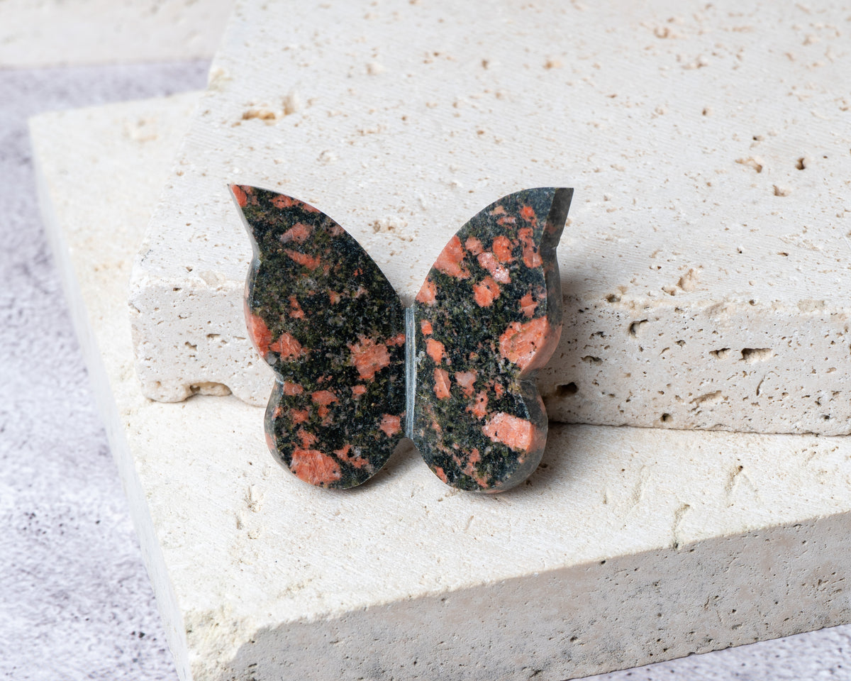 Unakite Butterfly Carving