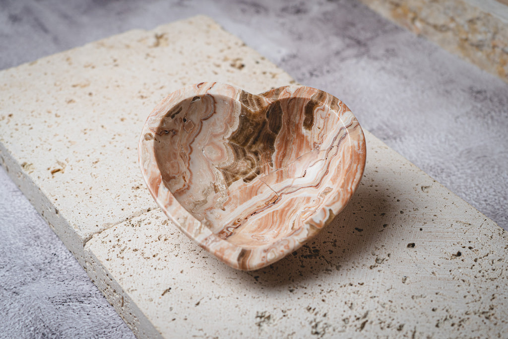 Moroccan Onyx Heart-Shaped Bowl
