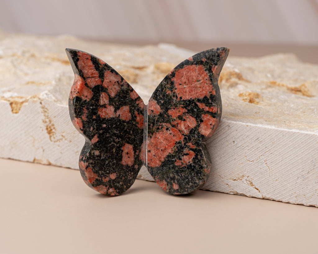 Unakite Butterfly Carving