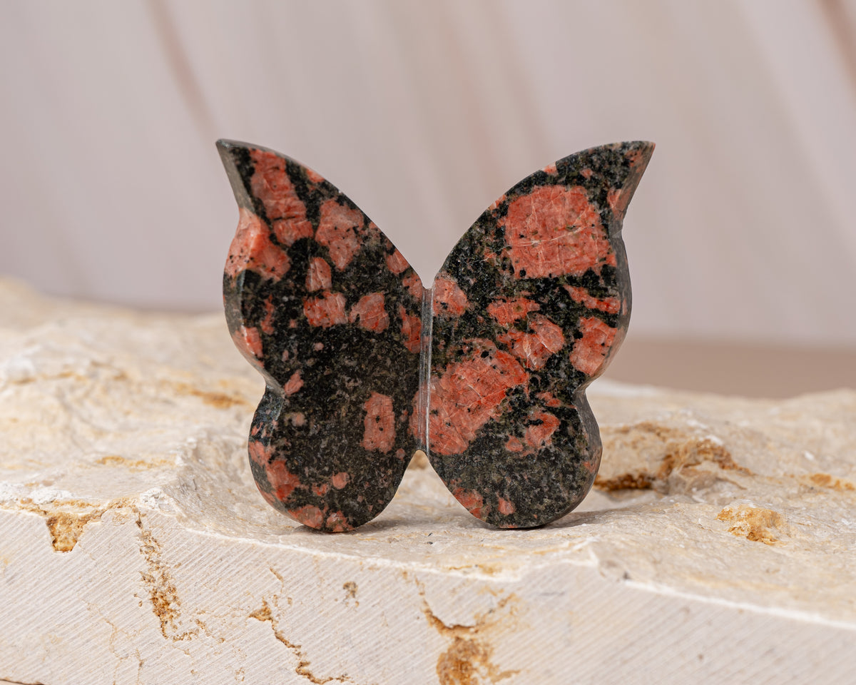 Unakite Butterfly Carving