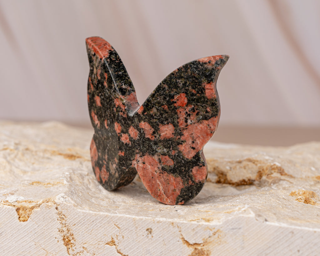 Unakite Butterfly Carving