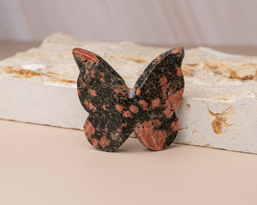 Unakite Butterfly Carving