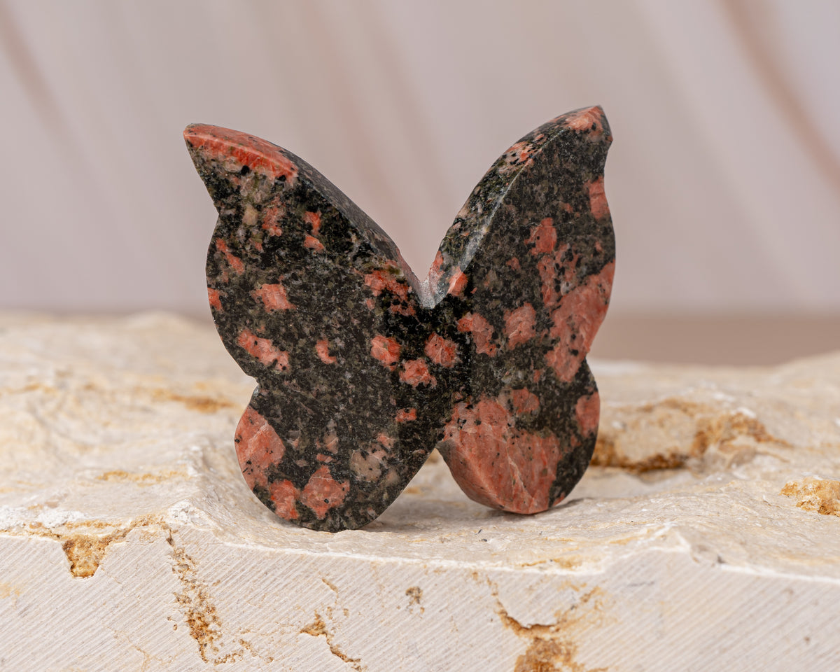 Unakite Butterfly Carving