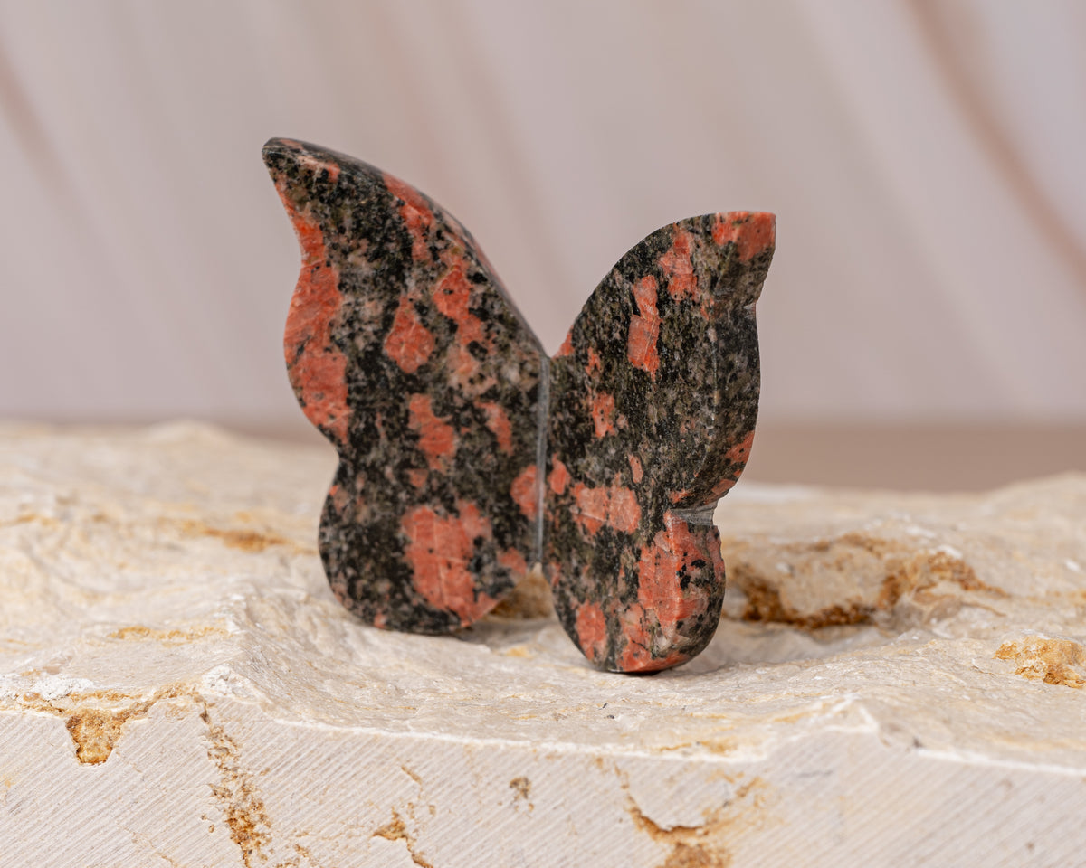Unakite Butterfly Carving