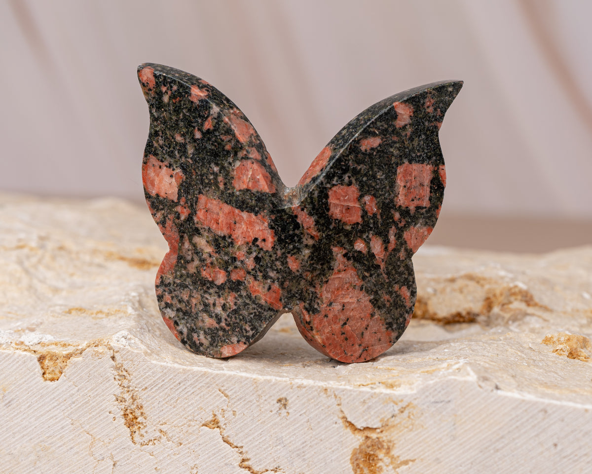 Unakite Butterfly Carving