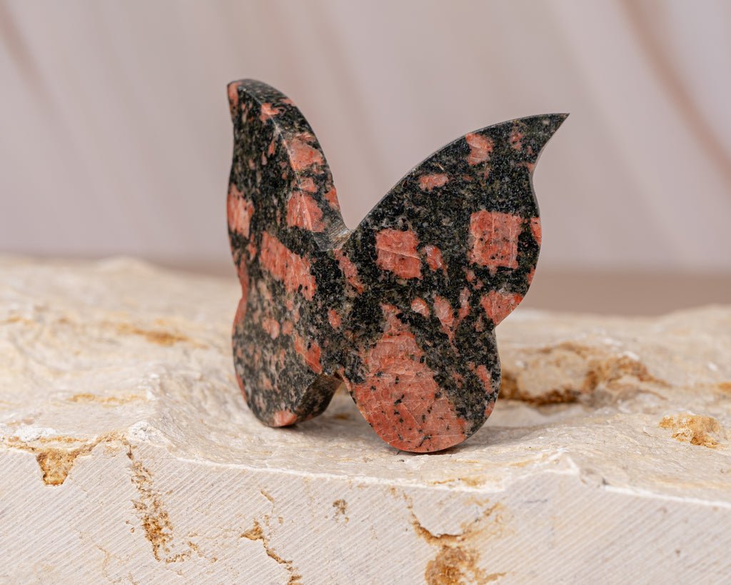 Unakite Butterfly Carving
