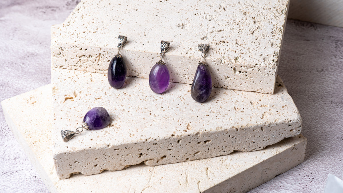 Amethyst Tumble Pendant
