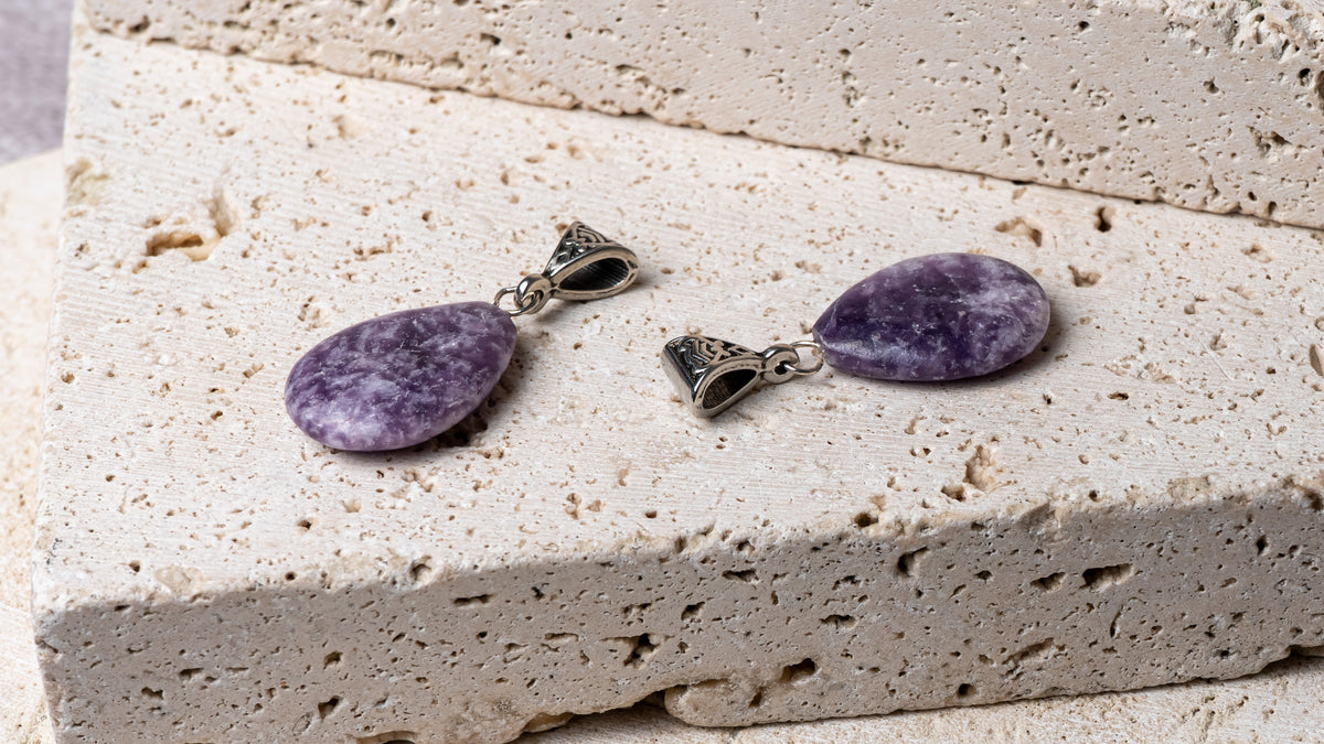 Lepidolite Drop Pendant