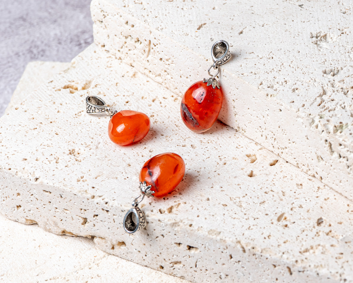 Red Carnelian Tumble Pendant